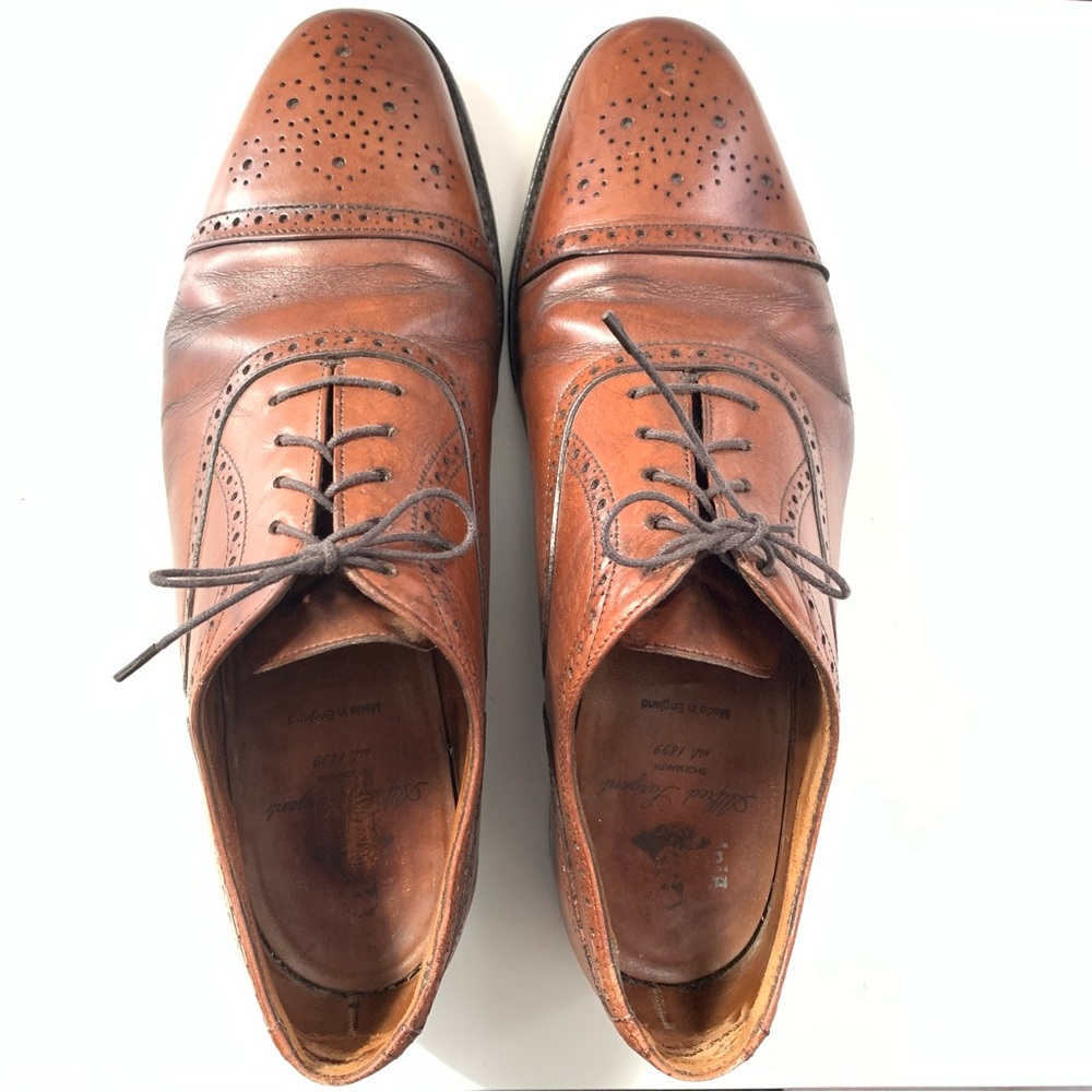 ALFRED SARGENT Phillip Brown Leather Oxford Men’s Shoe Size 9.5 Medium (D)